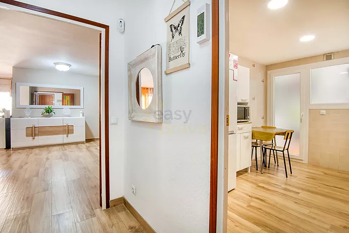 A partially renovated apartment suitable for year-round living.